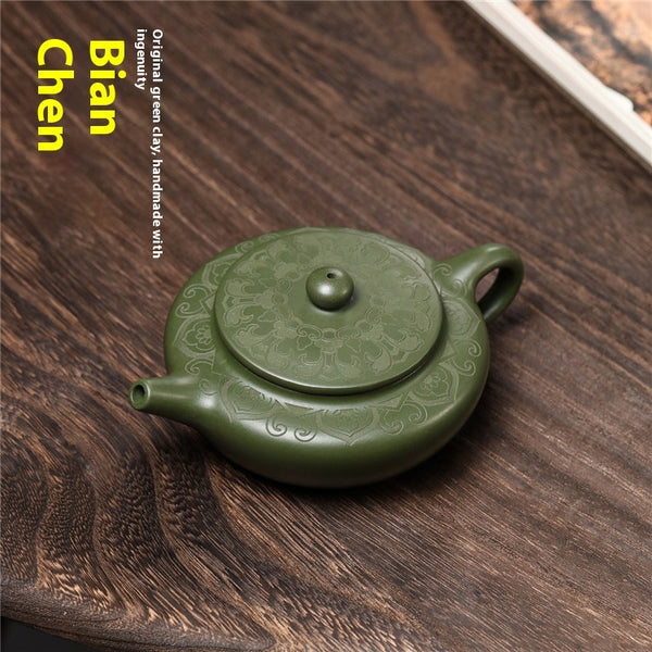 Emerald Dewdrop Yixing Green Clay Teapot