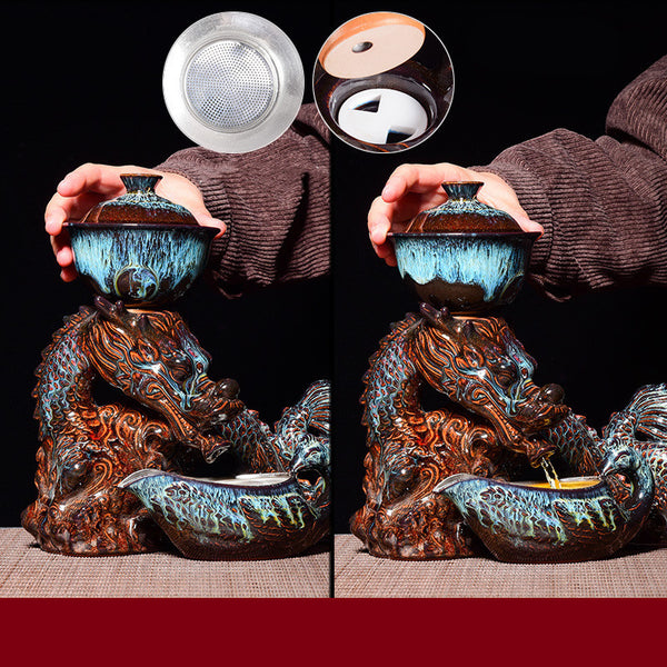 Kiln Crafted Beauty: Semi-Gilt Silver Tea Set