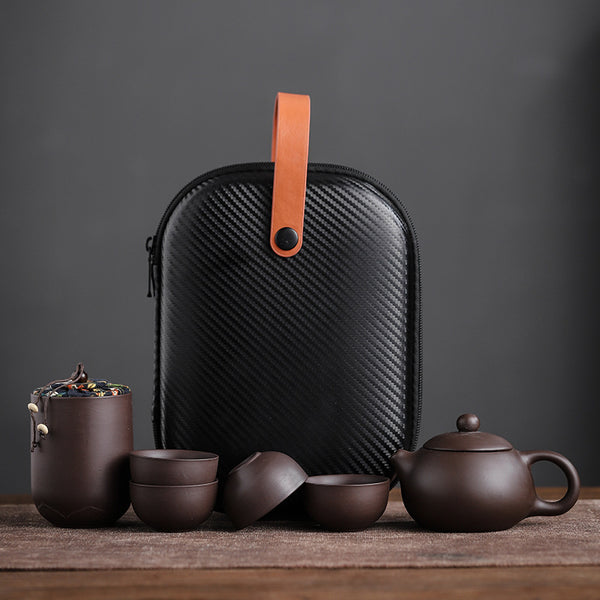 Zisha teapot and tea cup set