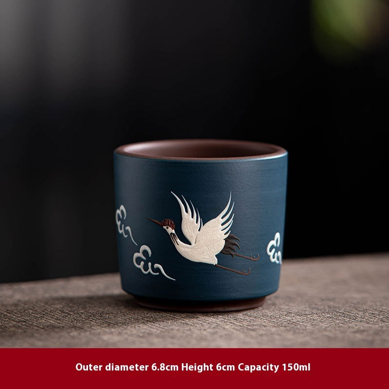 Purple Clay Tea Cup with 26 Styles | Painted Sip – Yixingteaart