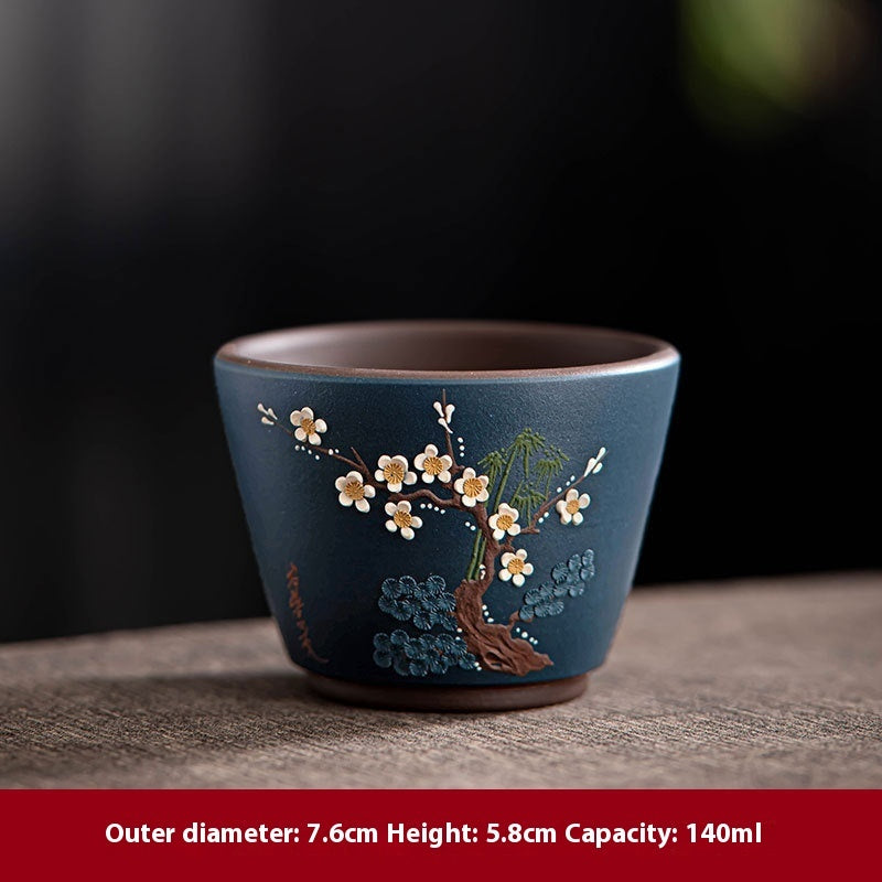 Purple Clay Tea Cup with 26 Styles | Painted Sip – Yixingteaart
